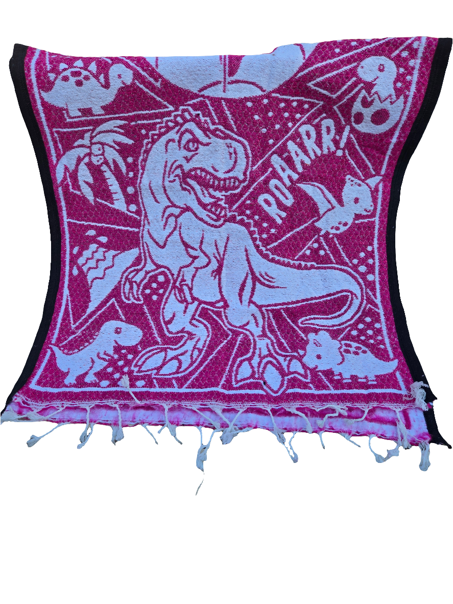 Hot Pink Dino Poncho